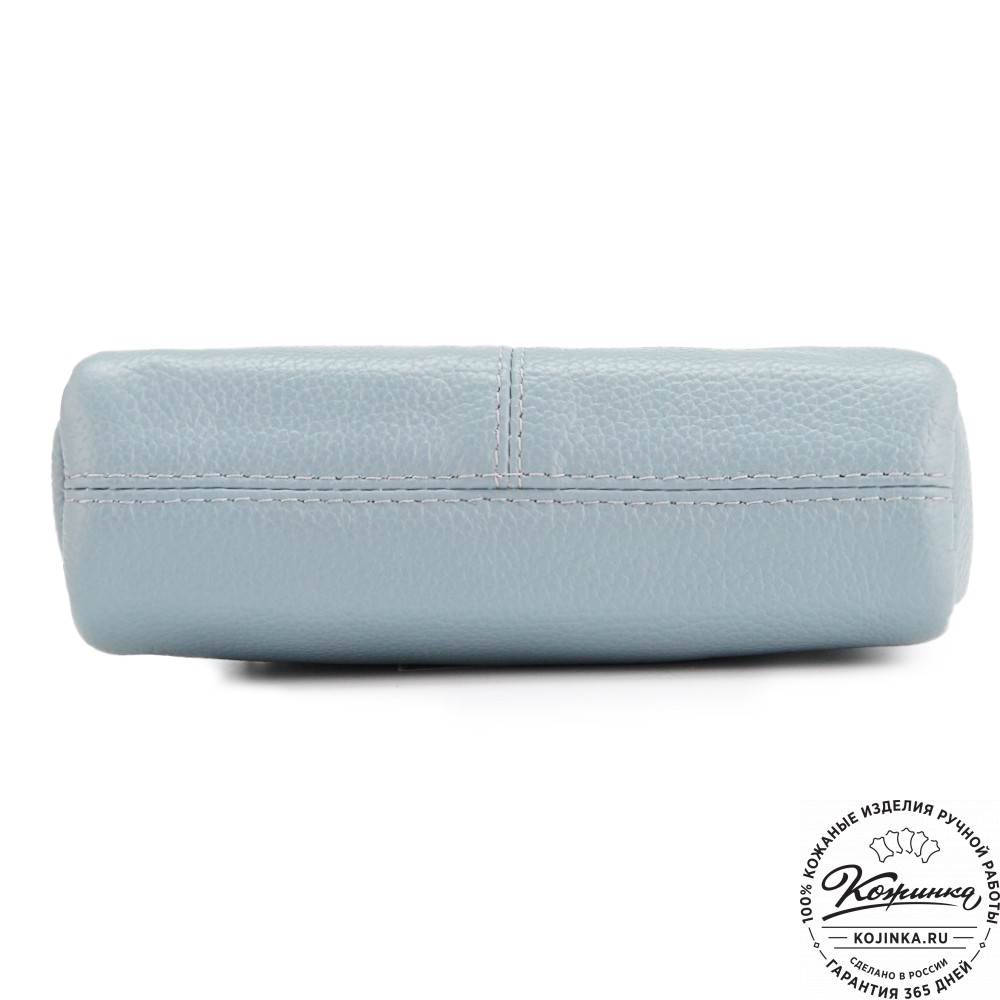 Кожаный клатч "Марта" (голубой)